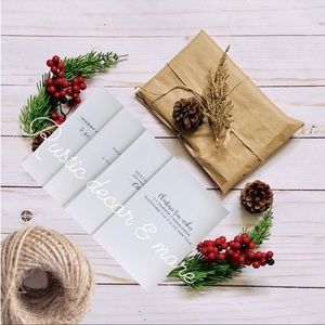 COPY - Anna Griffin Ivory Christmas Card Inserts Set Of 24